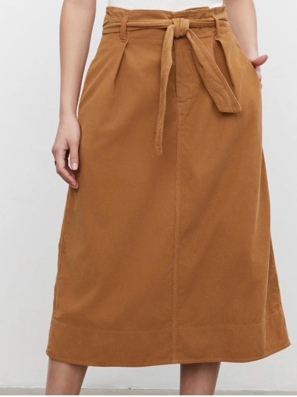 NWT Velvet by Graham & Spencer Women's Kennedy Cotton Corduroy Skirt Size 8